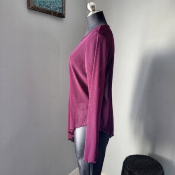 Picadilly Sheer Mesh Blouse Size Small - Picture 10 of 12